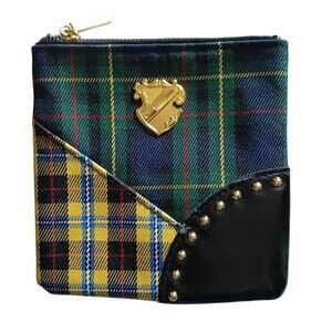 MAC Cosmetics Tartan Plaid Cosmetic Bag Noble Knights Collection Branded Plaid